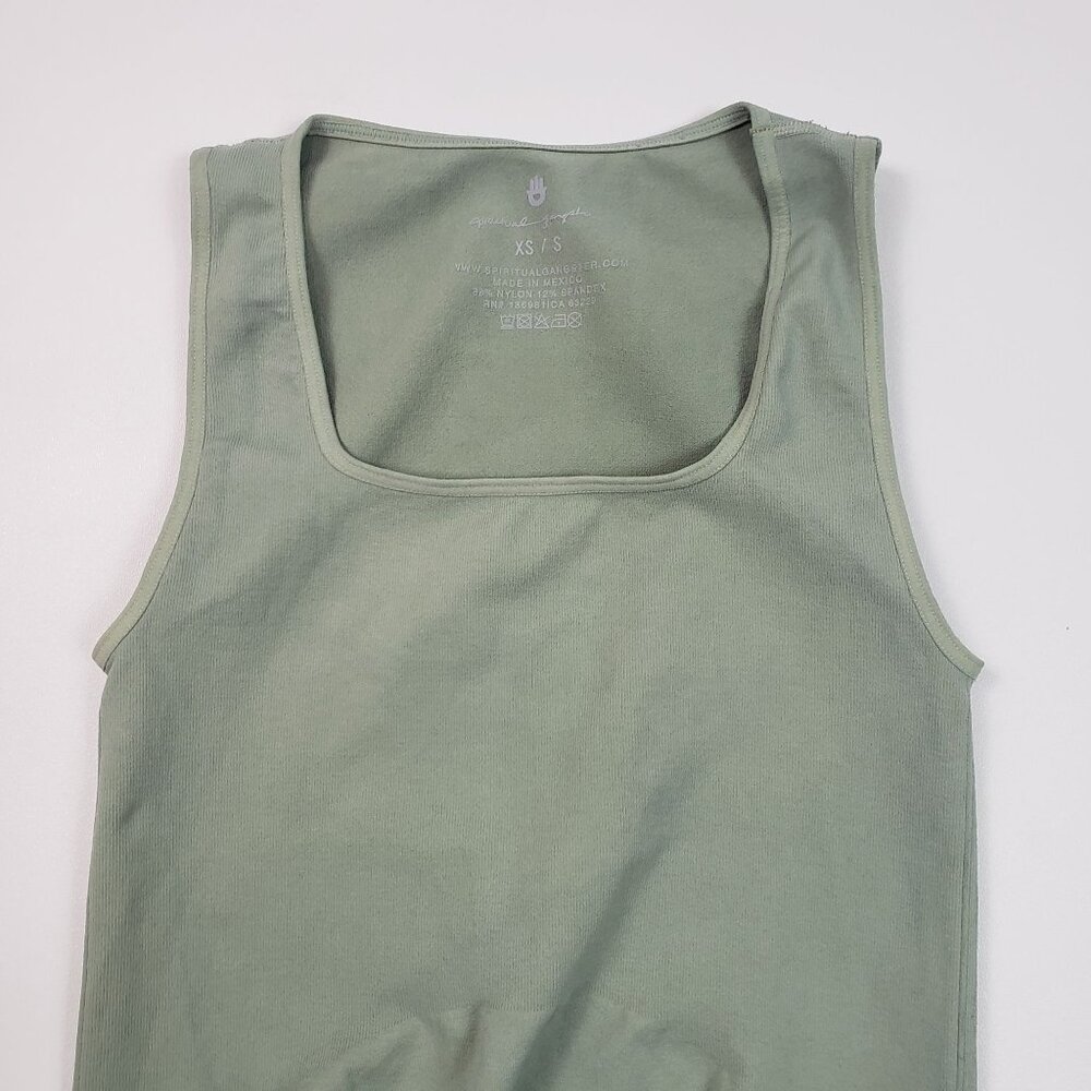 Spiritual Gangster Good Karma Seamless Maternity Unitard Women's XS/S Sage Green - Picture 11 of 14